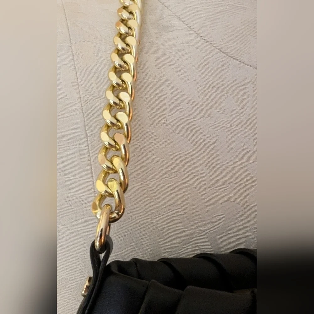 NWOT Madison West Rusched Bag in Black